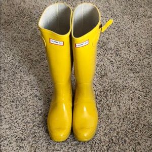 Yellow Tall Hunter Boots Size US 8 (Female)